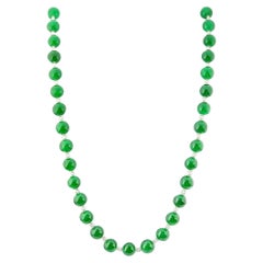 Emilio Certified Natural Jade Beads Necklace 