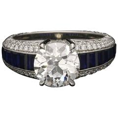 Hancocks  Diamond Sapphire Platinum Ring