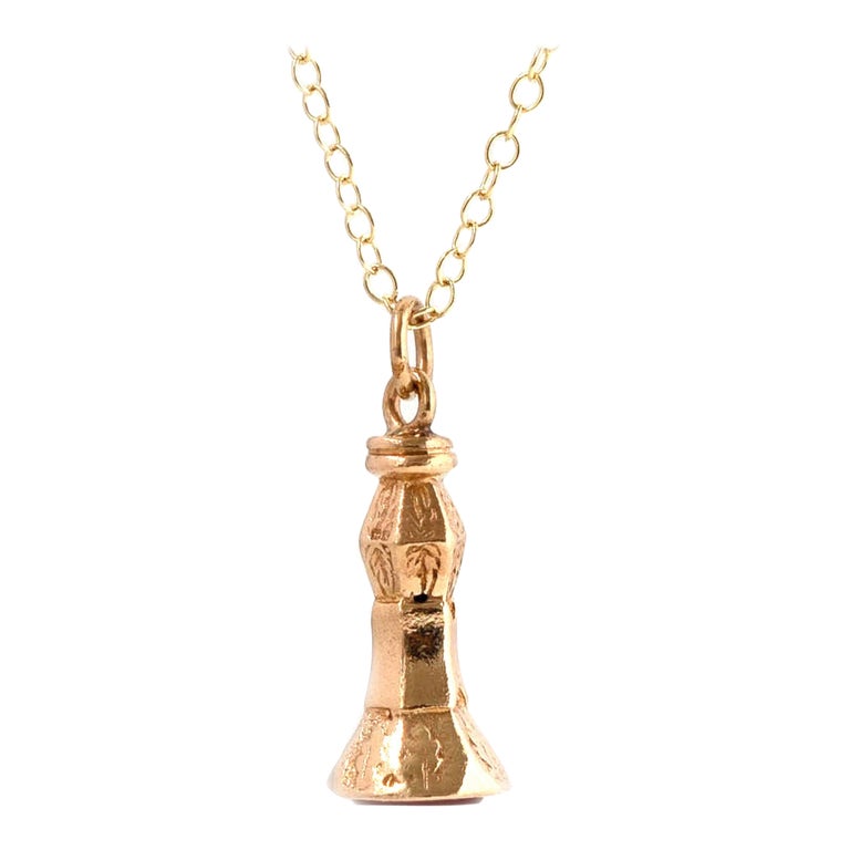 Charm - Chess Piece, Antique Gold