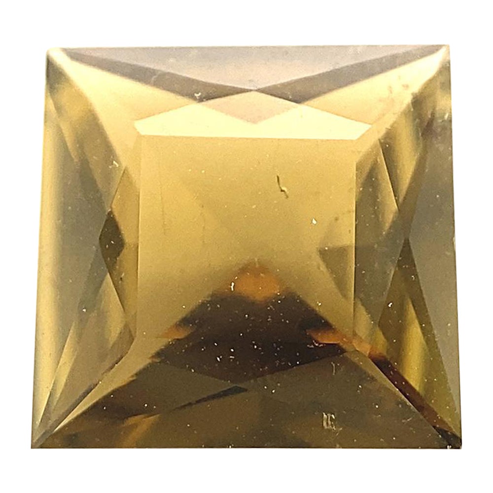 1.14ct Square orangy Yellow Tourmaline from Brazil For Sale