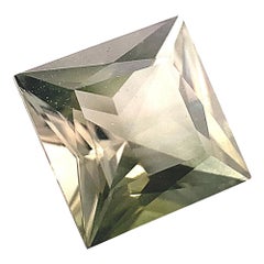 1.38ct Square yellowish Green Tourmaline from Brazil