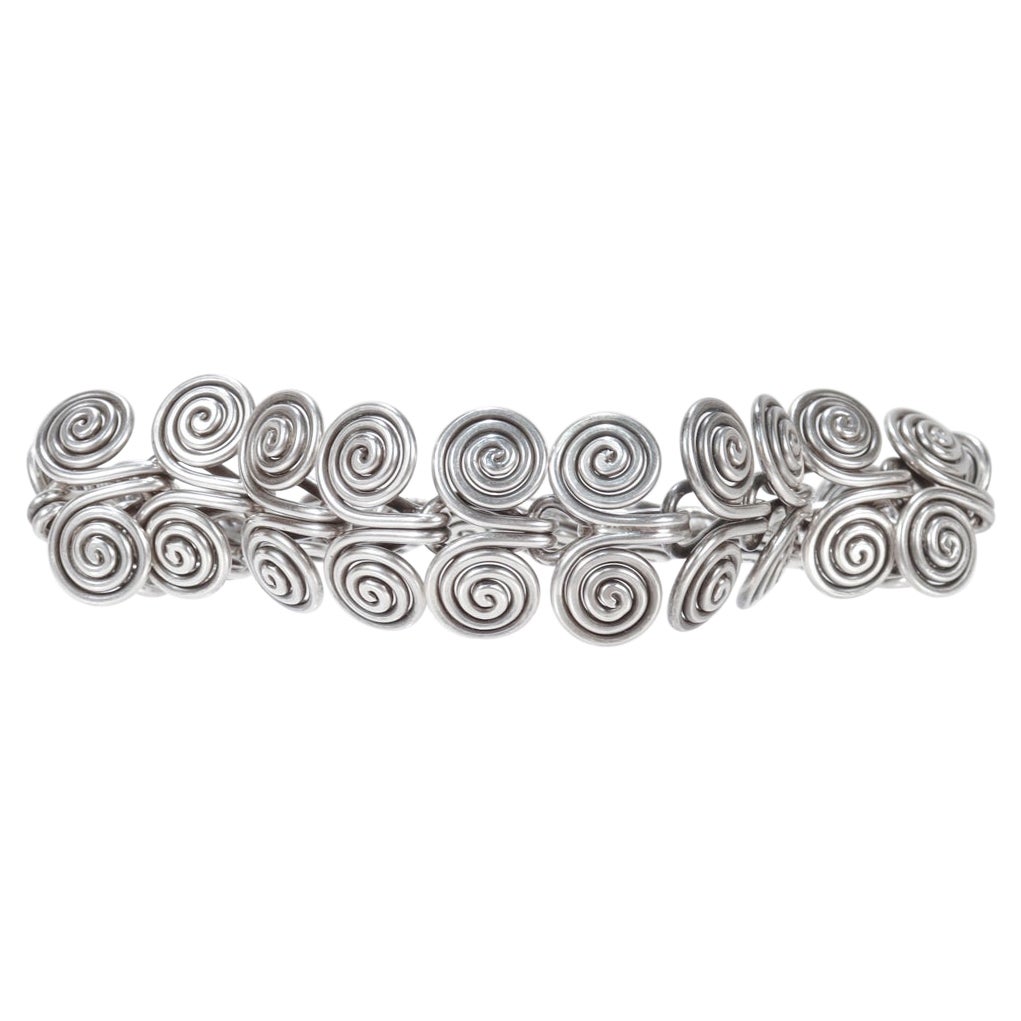 Bracciale a spirale in argento sterling A Link in vendita