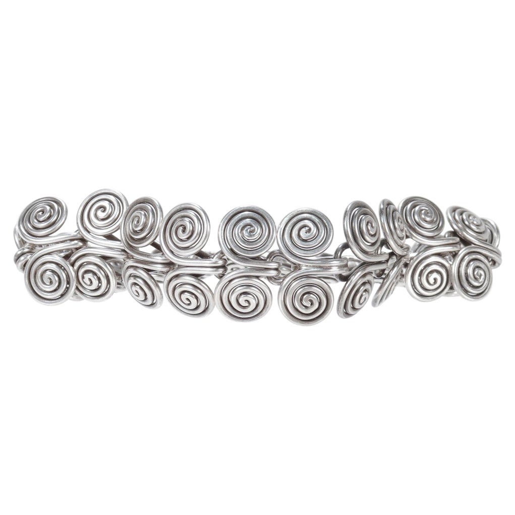 Sterlingsilber Spiraldraht-Gliederarmband