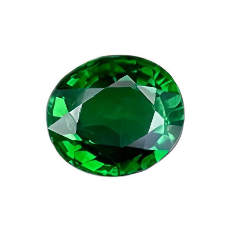 Vivid Green tsavorite garnet 0.80 carats Oval Cut Natural Gemstone From Kenya For Sale