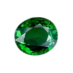 Vivid Green tsavorite garnet 0.80 carats Oval Cut Natural Gemstone From Kenya