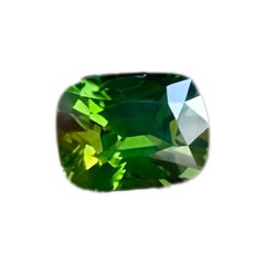 Bright Green Chrome Tourmaline 0.90 carats Cushion Cut Natural African Gemstone