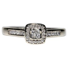 Vintage Circa 1960er Jahre 9k Gold Natürlicher Diamant Dekorierter hübscher Vintage-Ring