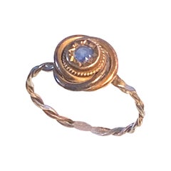 Antique 15ct Gold sapphire twist Ring