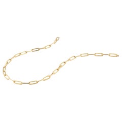 Garland Collection 14k Gelb-, Rose- oder Weißgold Handgefertigte A Link Halskette Kette