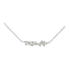 Used 0.4 Carat Diamonds in 14K White Gold Gazebo Fancy Collection Necklace