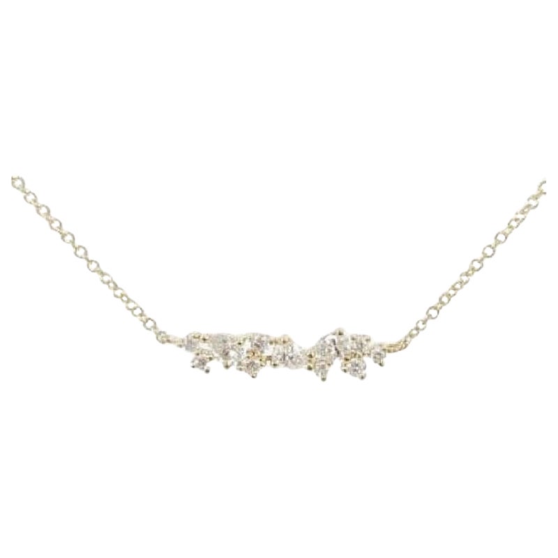 0.4 Carat Diamonds in 14K Yellow Gold Gazebo Fancy Collection Necklace For Sale