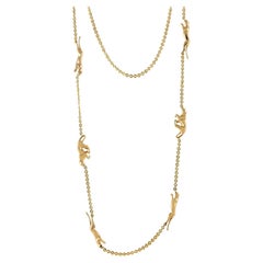 Cartier Vintage Panthere 18K Yellow Gold Necklace CA03-101123