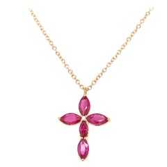 Marquise Red Rubies Necklace