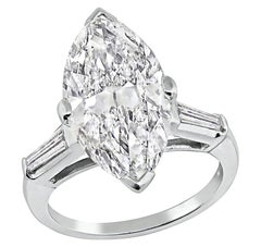 Vintage GIA Certified 4.92ct Diamond Engagement Ring
