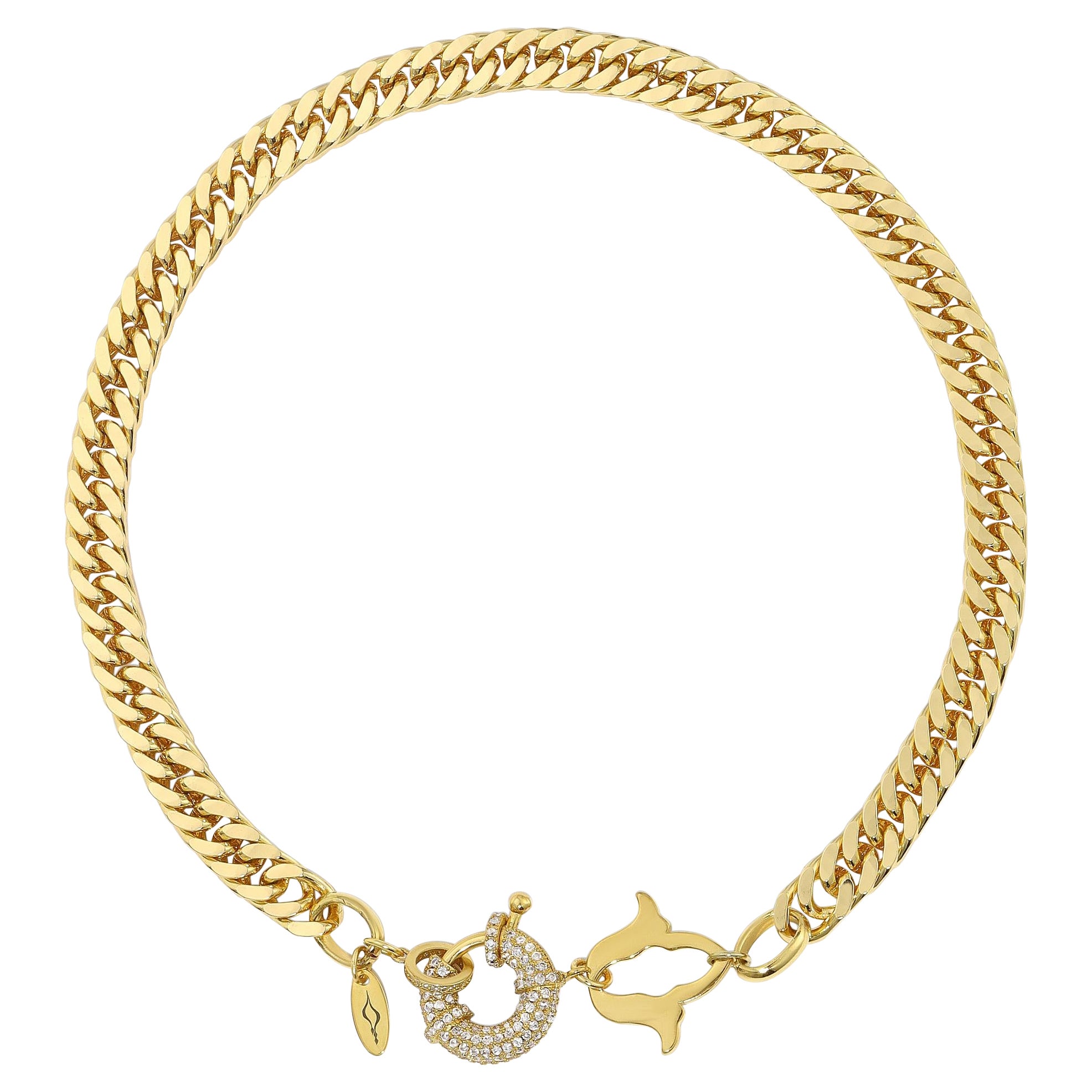 Zar Curb Chain Necklace For Sale
