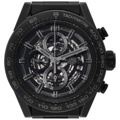 TAG Heuer Carrera Calibre 01 Skeleton Ceramic Mens Watch CAR2A91 Box Card