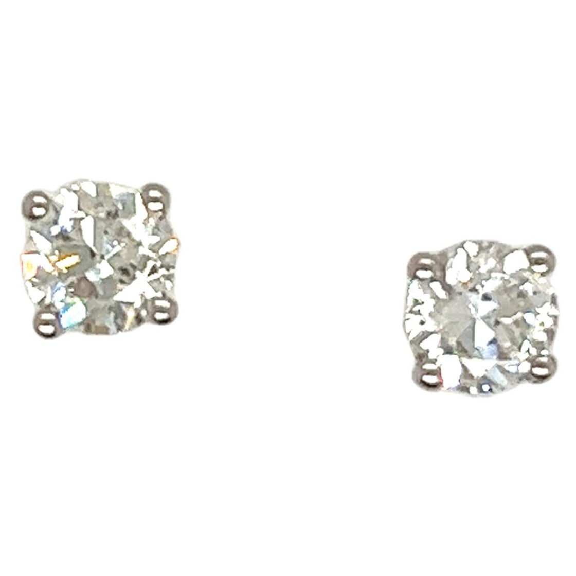 18ct White Gold Diamond Stud Earrings, 1.23ct Total Diamond Weight