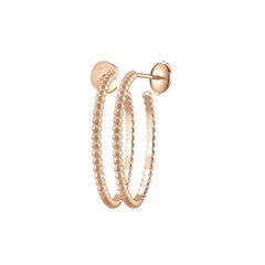 Van Cleef & Arpels Perlée Small Model 18 Carats Rose Gold Hoop Earrings