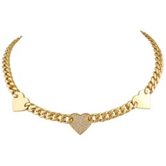 Cartier Gold & Diamond Heart Necklace
