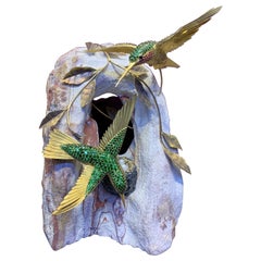 Asprey Ruby-Throated Hummingbirds Desk Object