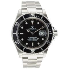 Retro Rolex Stainless Steel Submariner Wristwatch Ref 16610