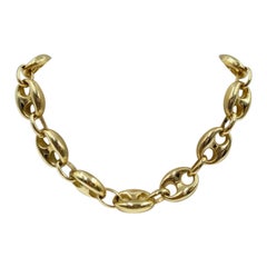 26" Hollow 14K Yellow Gold Mariner Chain 48.3g