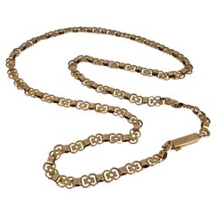 French 18K Rose Gold Fancy Link Chain Necklace