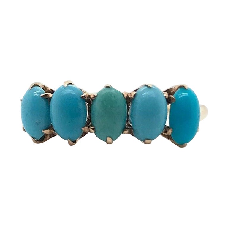 Antique Victorian Turquoise Ring For Sale