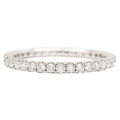 Ladies 14K White Gold Full Eternity Diamond Wedding Band