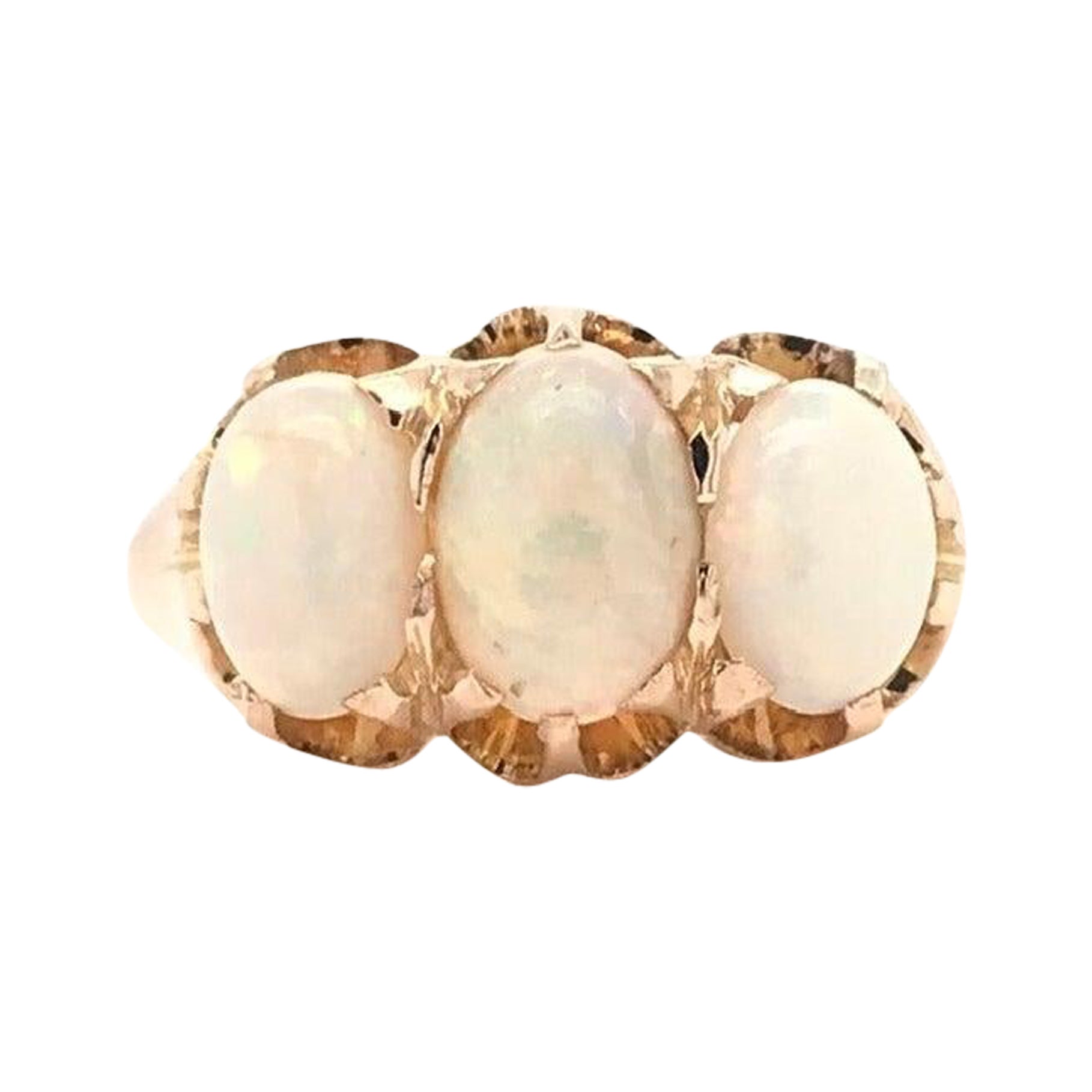 Victorian Rose Gold Opal Ring For Sale