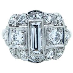 Unique Antique Art Deco Diamond Ring