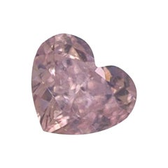 Diamant naturel certifié GIA de 0,24 carat en forme de cœur de couleur rose brunâtre fantaisie