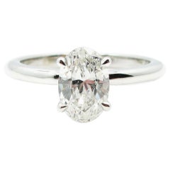 Oval Diamond Solitaire ring