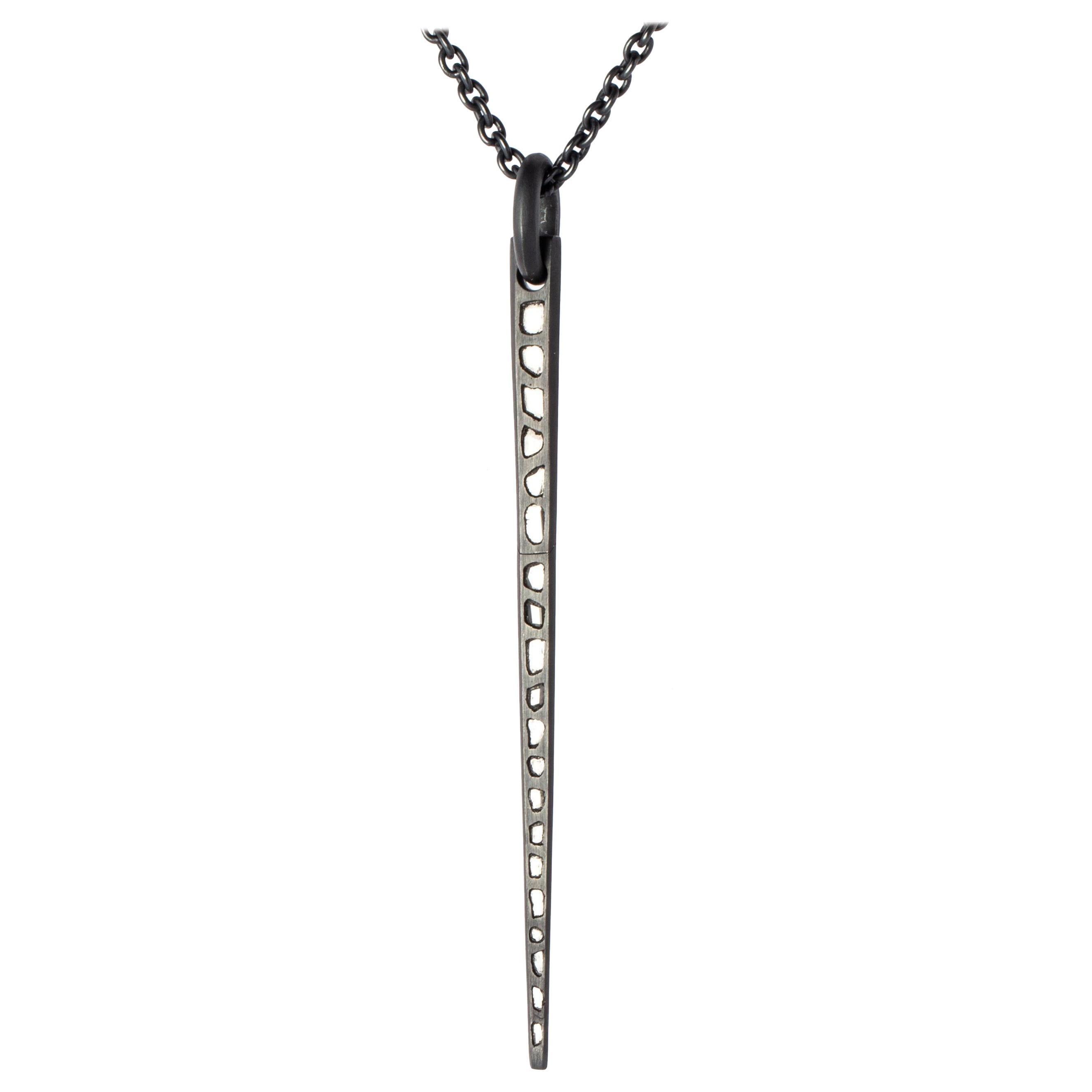 Medium Spike Necklace (Mega Pavé, KA+DIA) For Sale