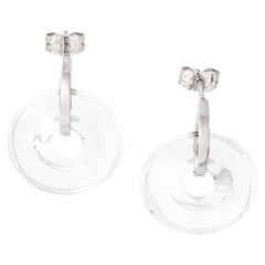 Orecchini in argento con cristallo di rocca Baccarat