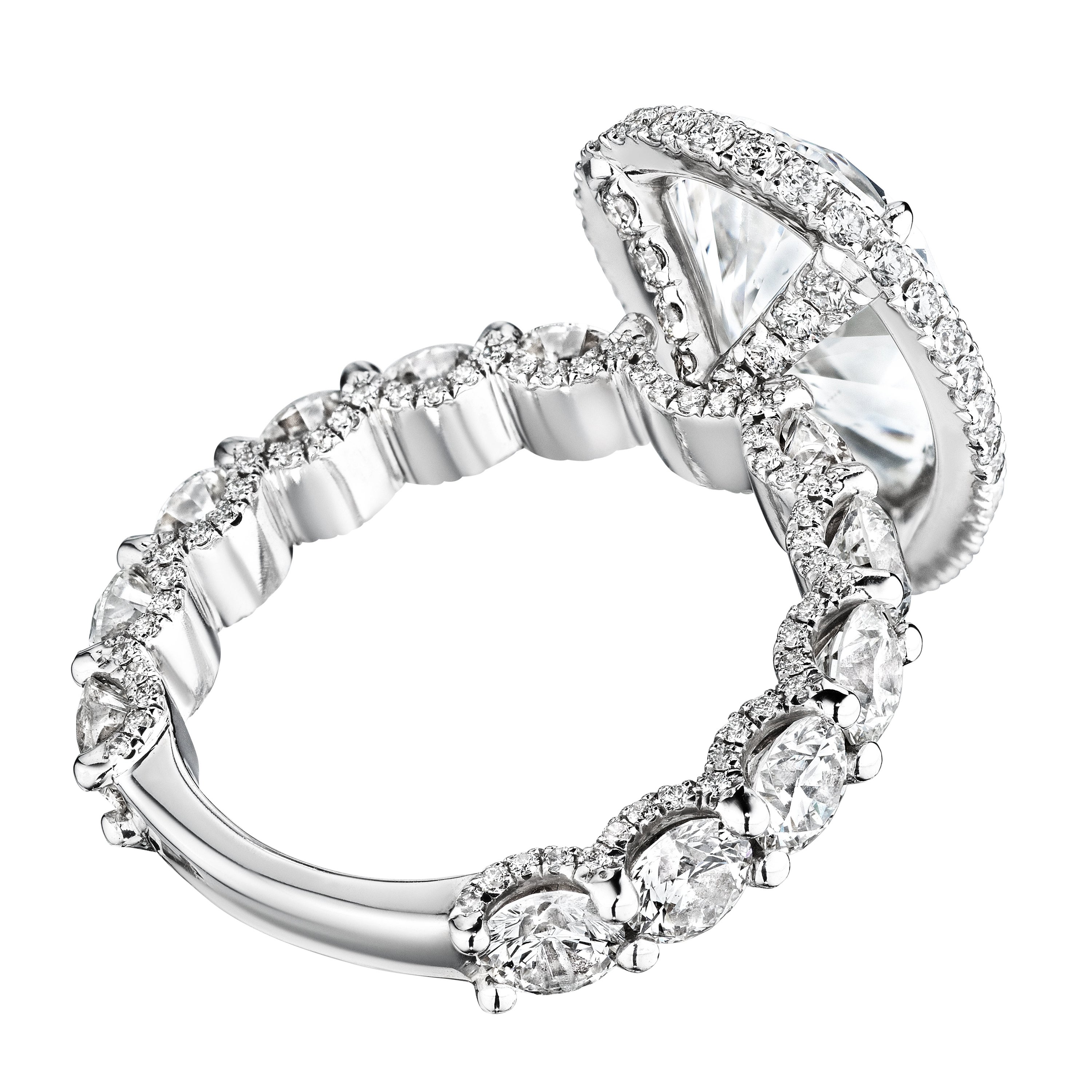 GIA Certified 5 Carat G VS1 Pear Diamond Engagement Ring "Violet"