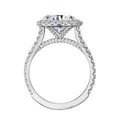 GIA-zertifizierter Verlobungsring „Oprah“ mit 3,40 Karat rundem Diamanten, G VS1