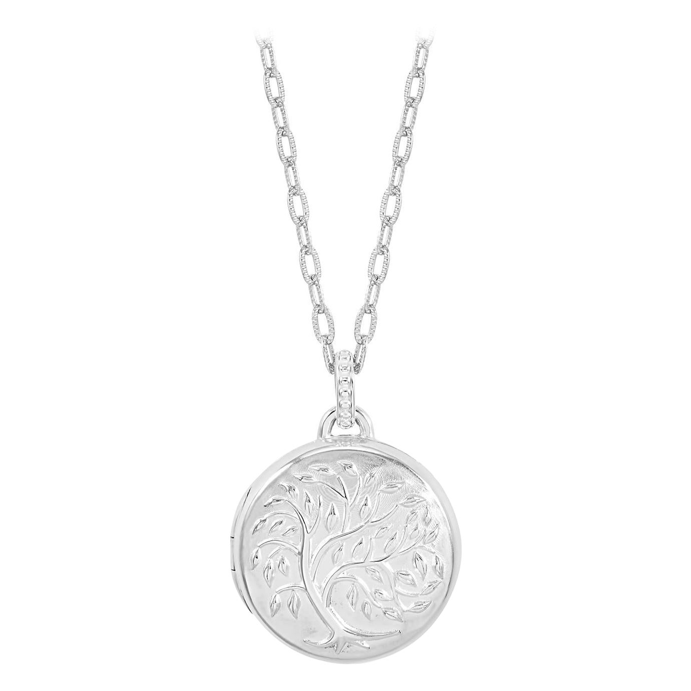 Tree of Life Locket In Sterling Silver For Sale