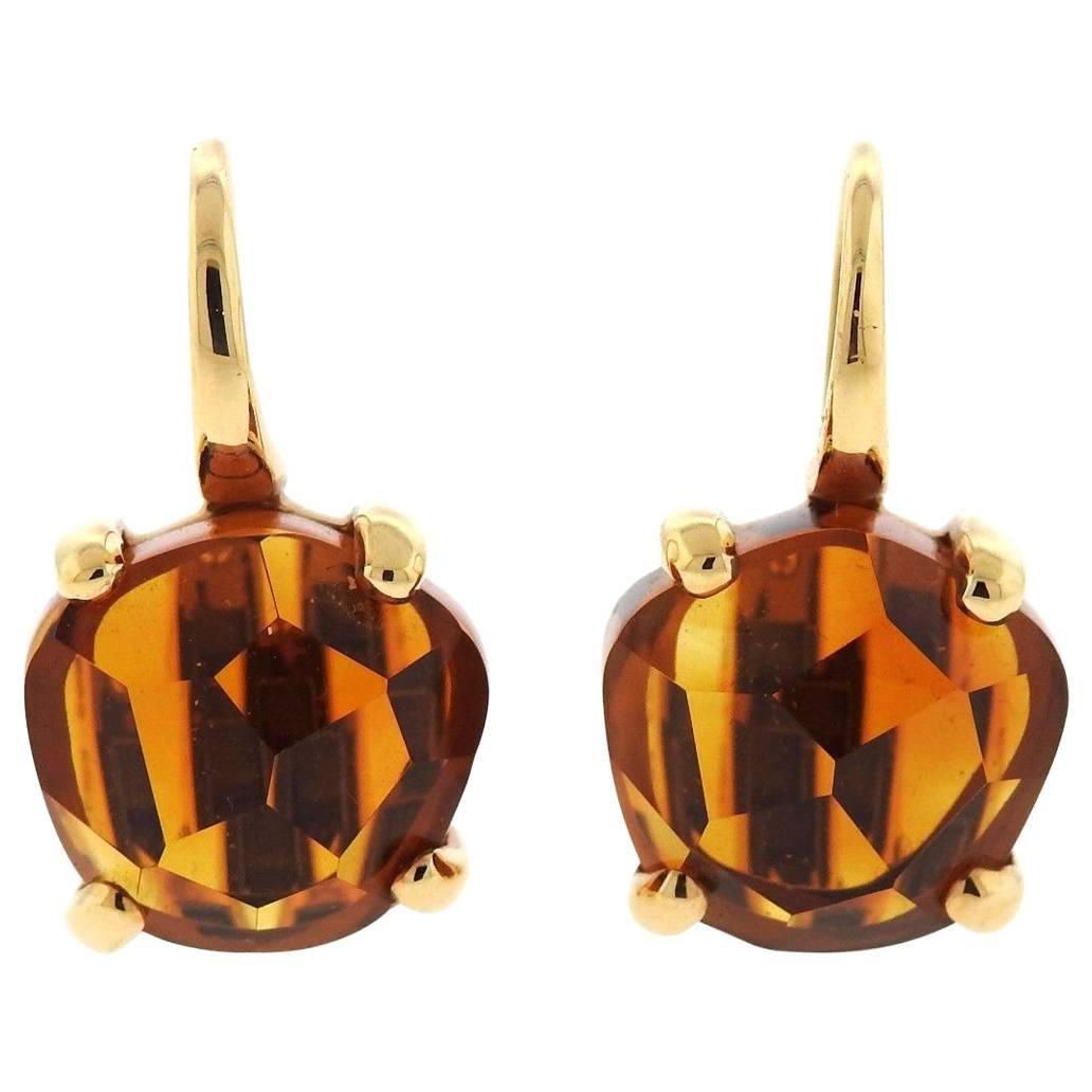 Pomellato Lola Gold Madeira Quartz Earrings