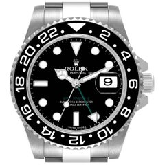 Rolex GMT Master II Black Dial Ceramic Bezel Steel Mens Watch 116710