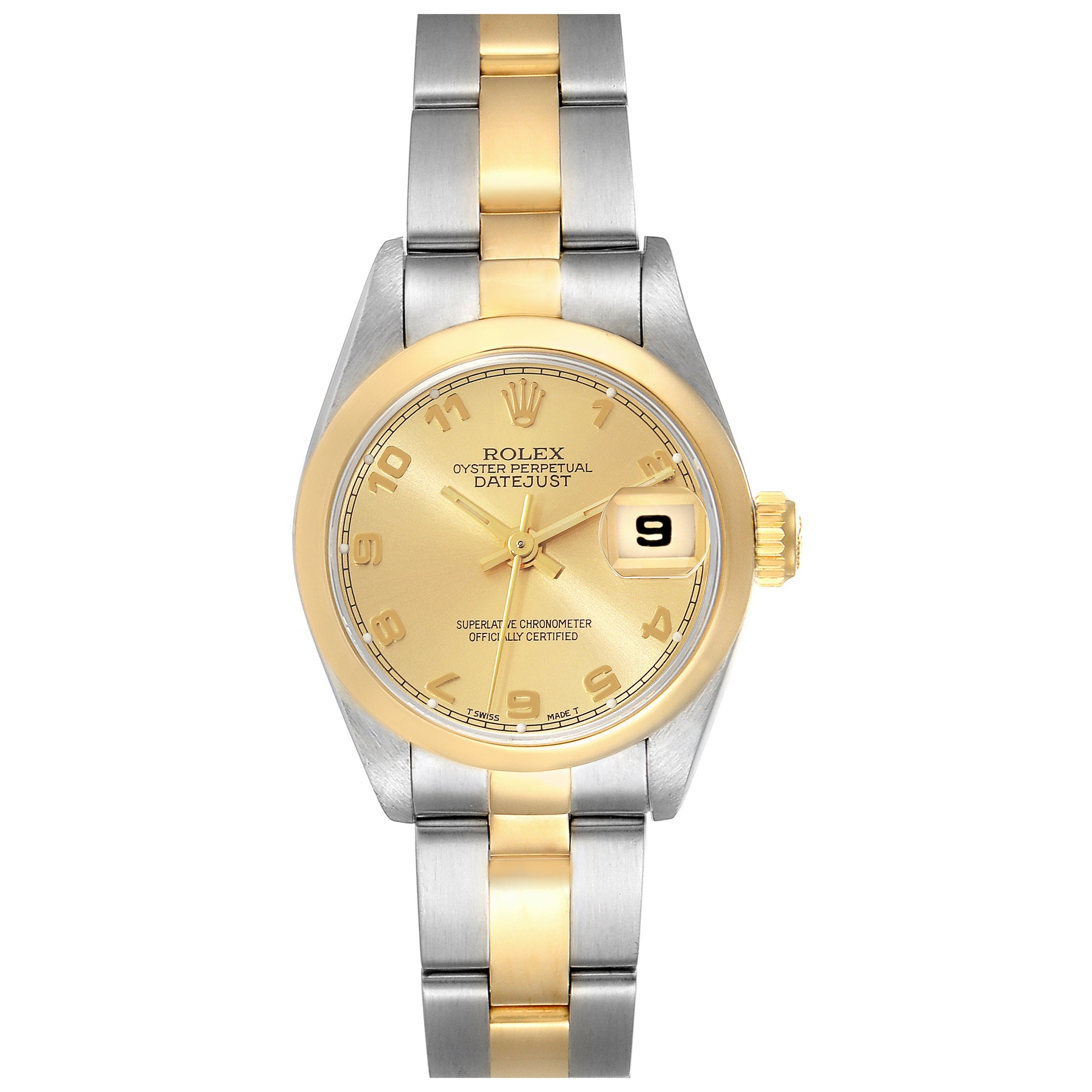 Rolex Datejust Steel Yellow Gold Ladies Watch 69163 Box Papers