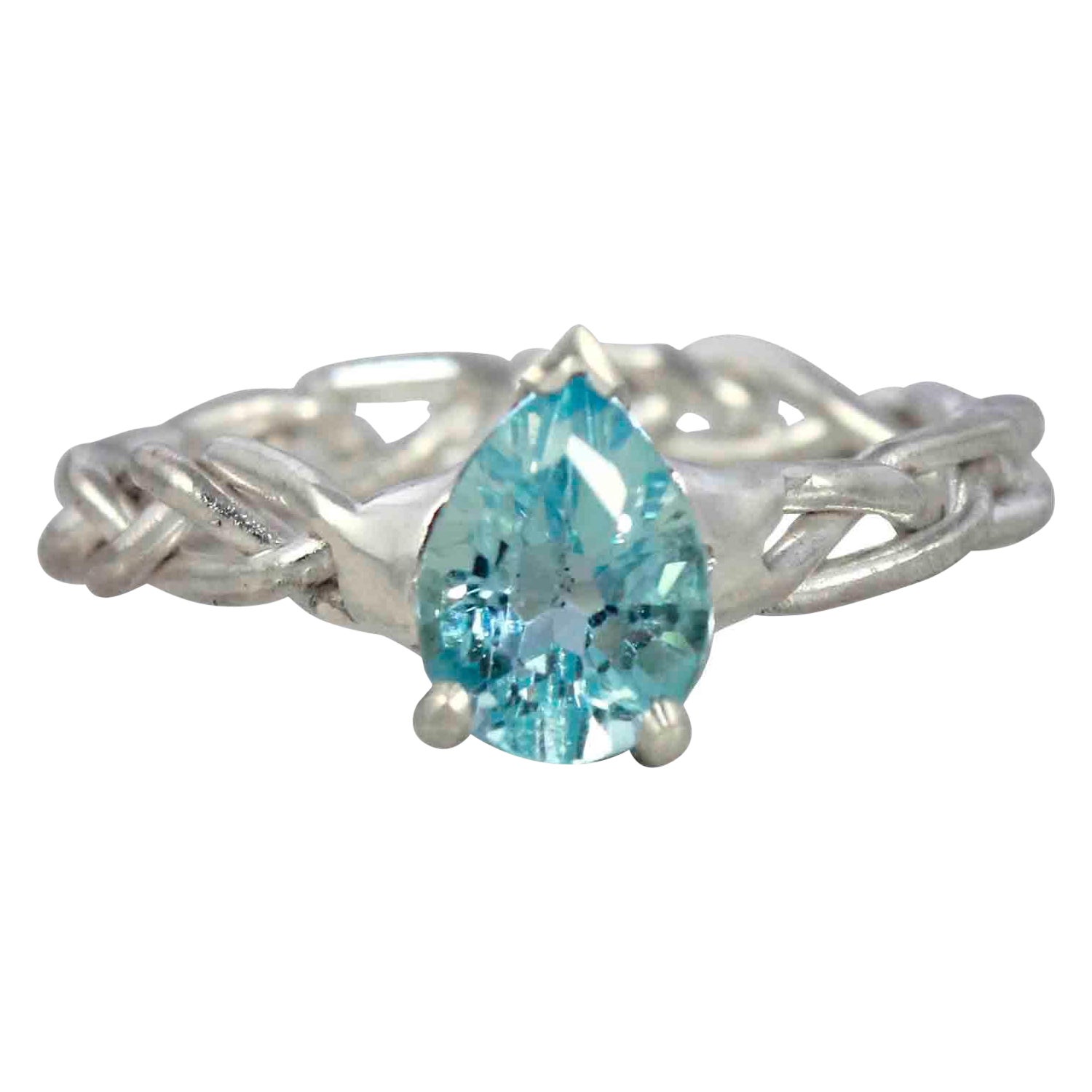 Blue Topaz Silver Ring For Sale