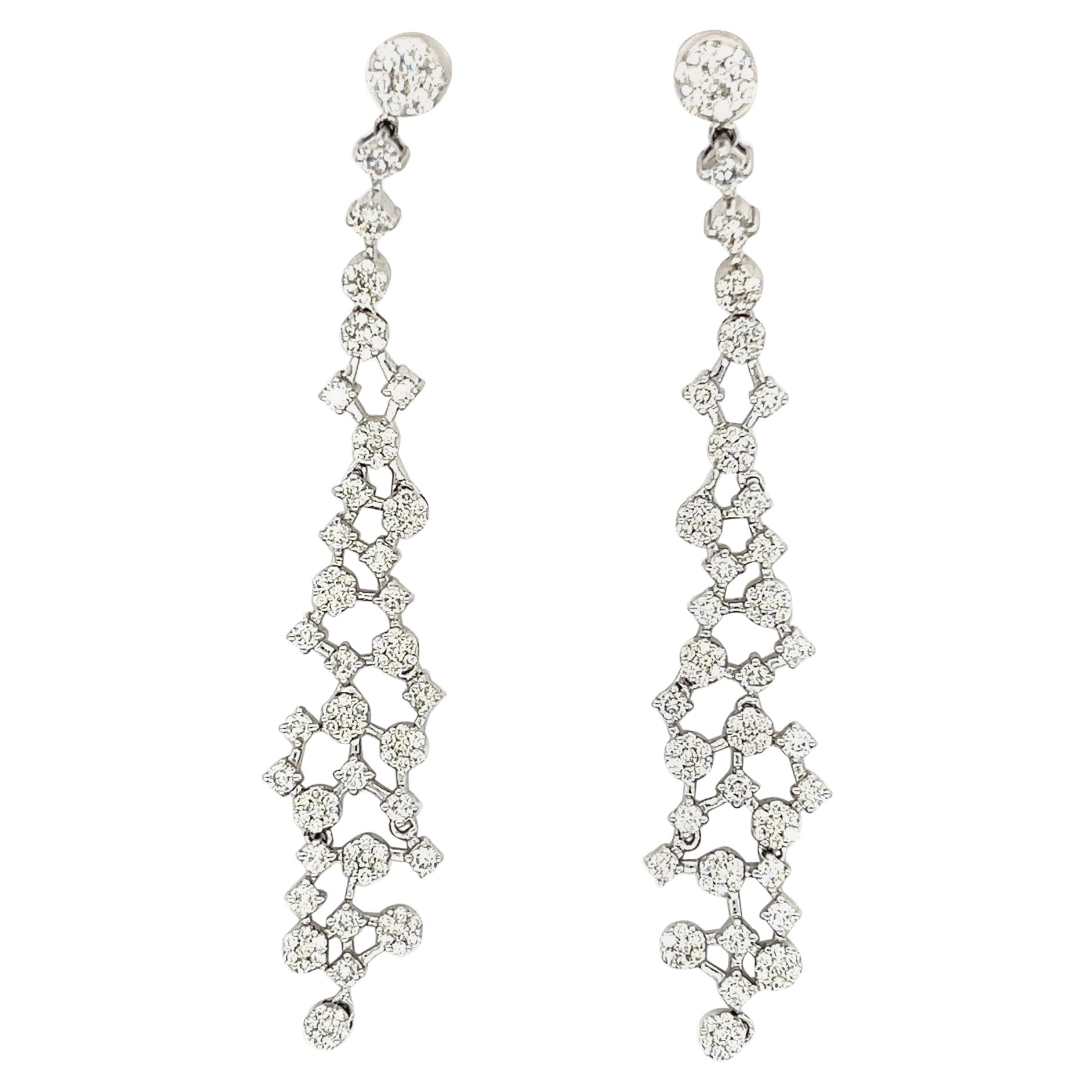18K White Gold Earrings with Diamonds