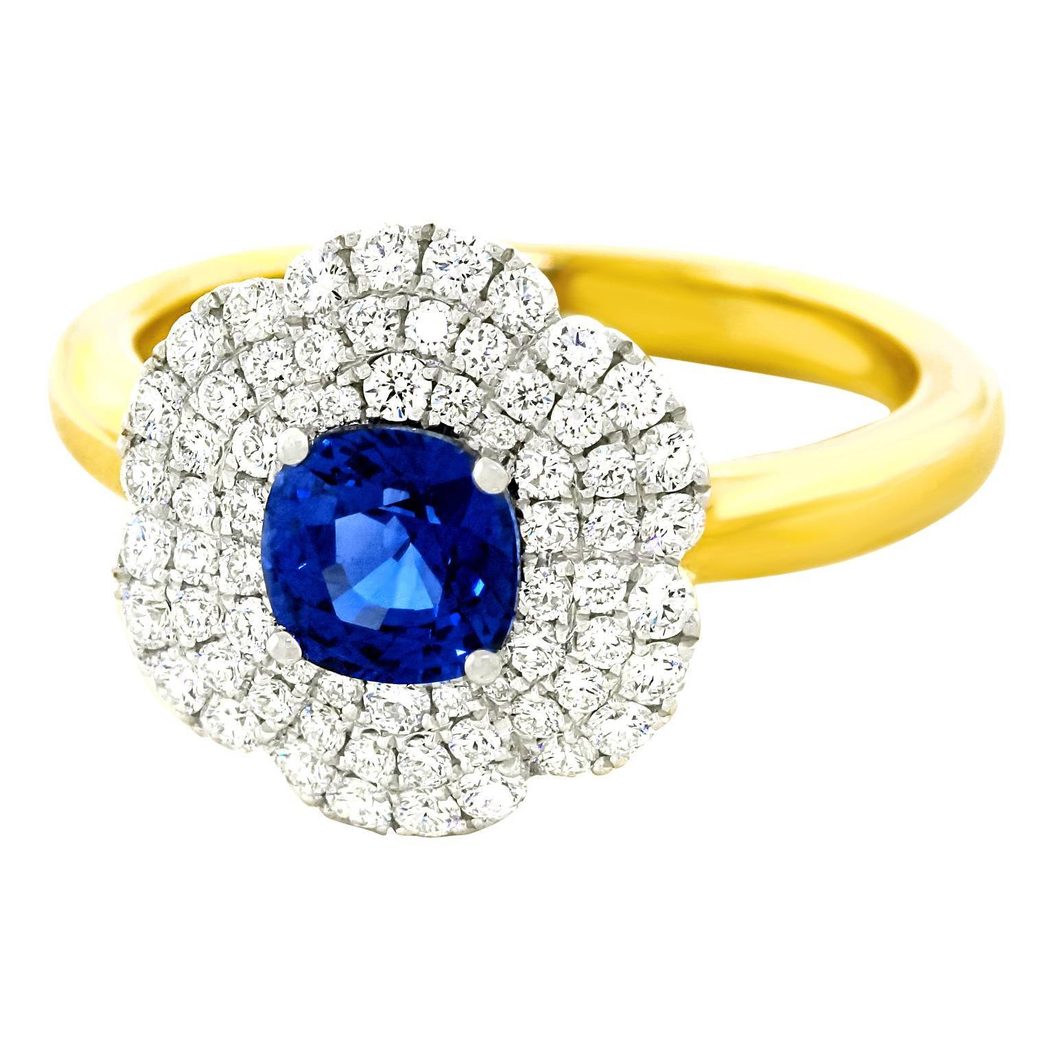 Spark Sapphire and Diamond Ring