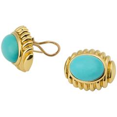 Tiffany & Co. Turquoise and Gold Earrings