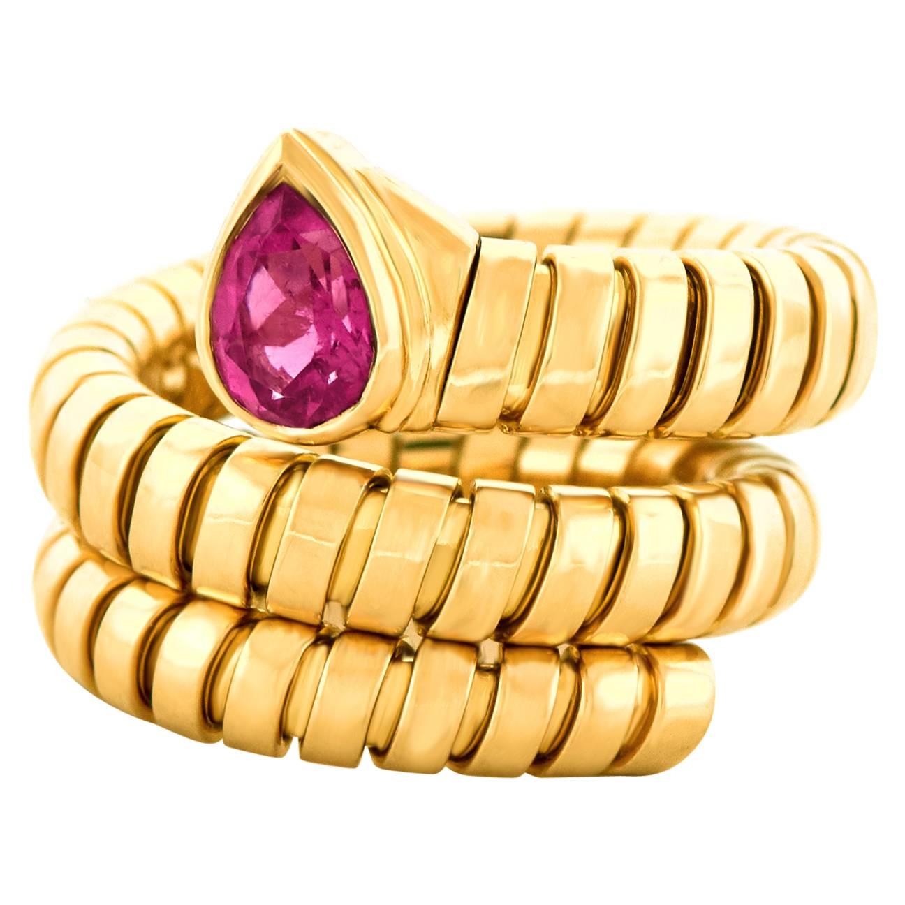 Bulgari Yellow Gold Serpenti Ring