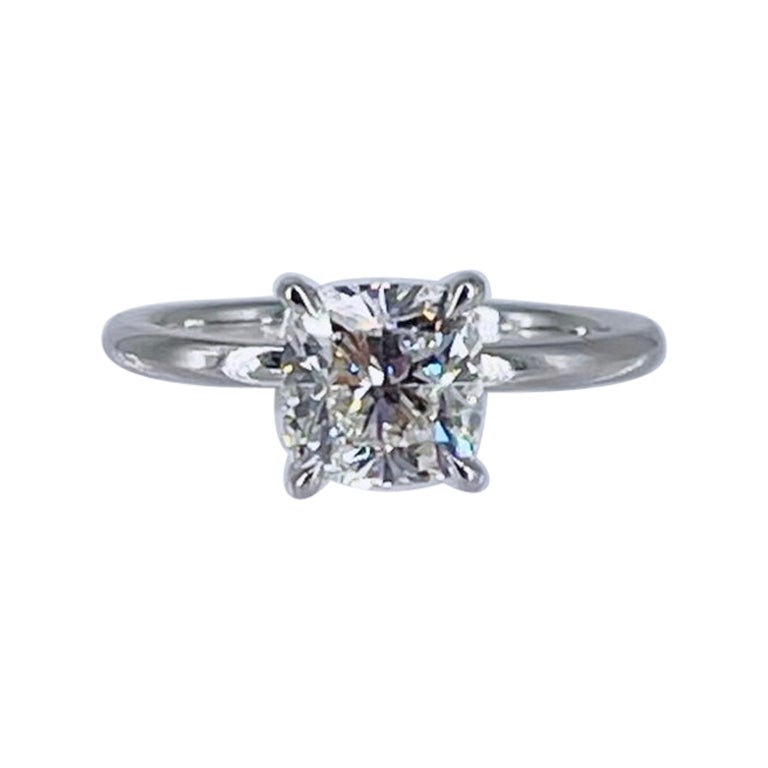J. Birnbach 1.60 carat GIA Cushion Diamond Solitaire Engagement Ring For Sale