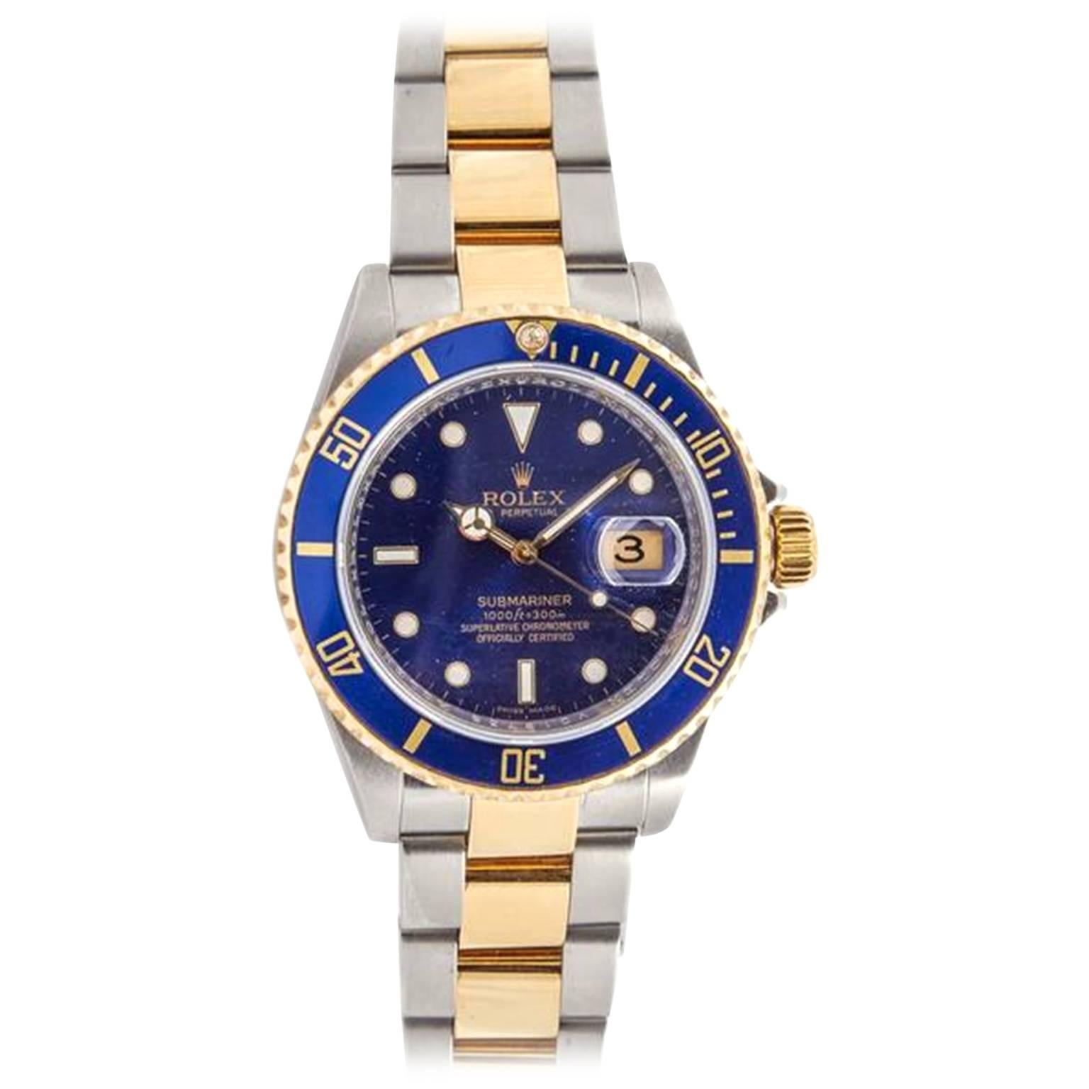 Rolex Submariner Ref. 16613T Two-Tone 'Blue on Blue" Wristwatch