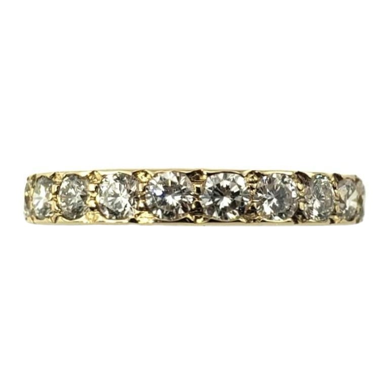 14 Karat Yellow Gold Diamond Eternity Band #15690 For Sale