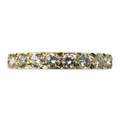 Vintage 14 Karat Yellow Gold Diamond Eternity Band #15690